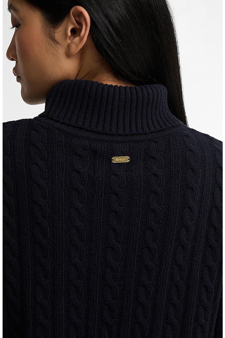 Ambleside Cable Knit Turtleneck Sweater, Alternate, color, NAVY