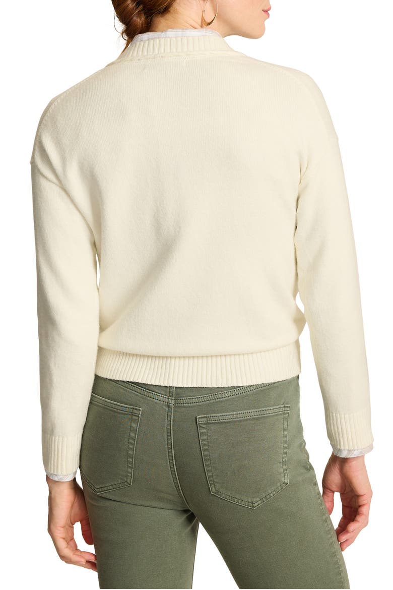 Cloud Bay V-Neck Sweater, Alternate, color, COCONUT
