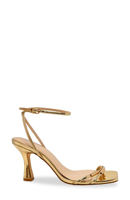 Chase & Chloe Chase And Chloe Cielle Ankle Strap Sandal In Gold