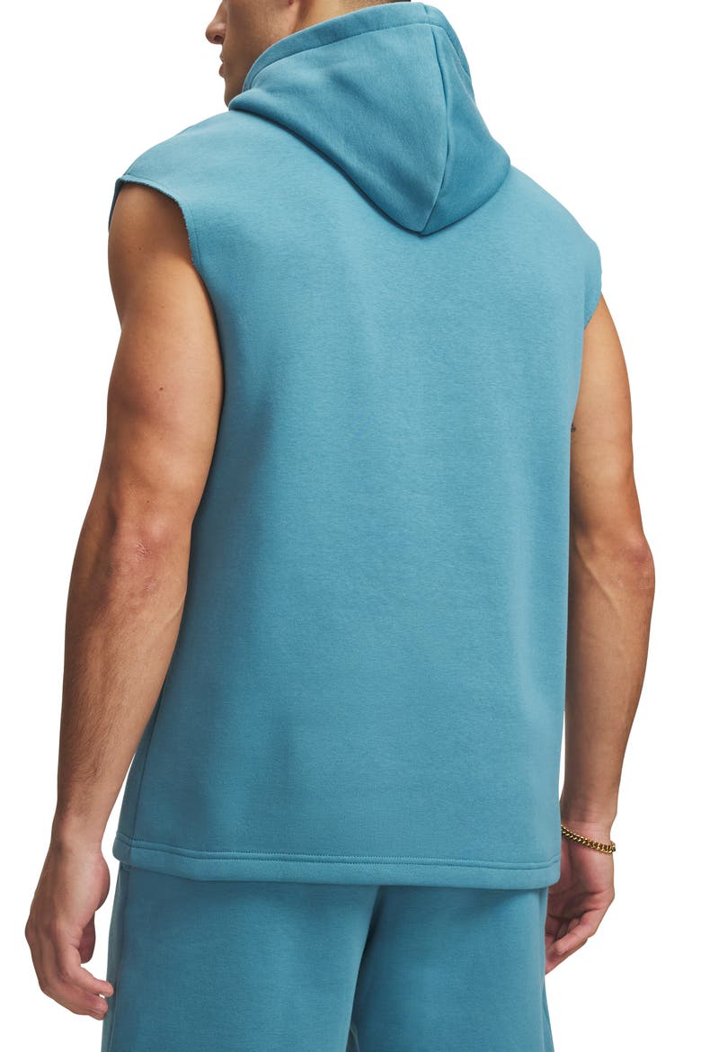 Icon Fleece Sleeveless Hoodie, Alternate, color, BOUNDLESS BLUE