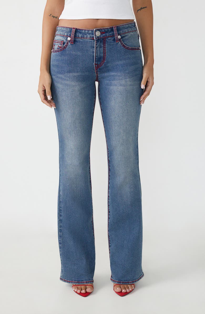 True Religion Becca Big 'T' Mr Bootcut Jeans, Main, color, Medium Wintry Wash