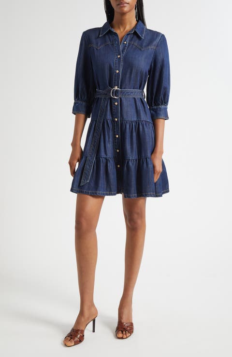 【AMERI】LUSTER TIERED LAYERED DRESS Oahu V-neck Tiered Dress In Dandelion Swirl For Women | J.Crew