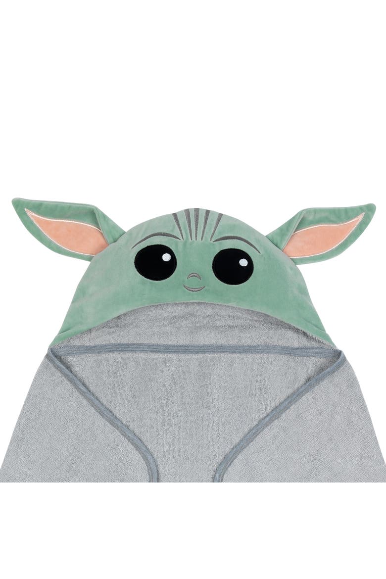 Star Wars The Child/Baby Yoda/Grogu Gray Hooded Baby Bath Towel, Alternate, color, Gray