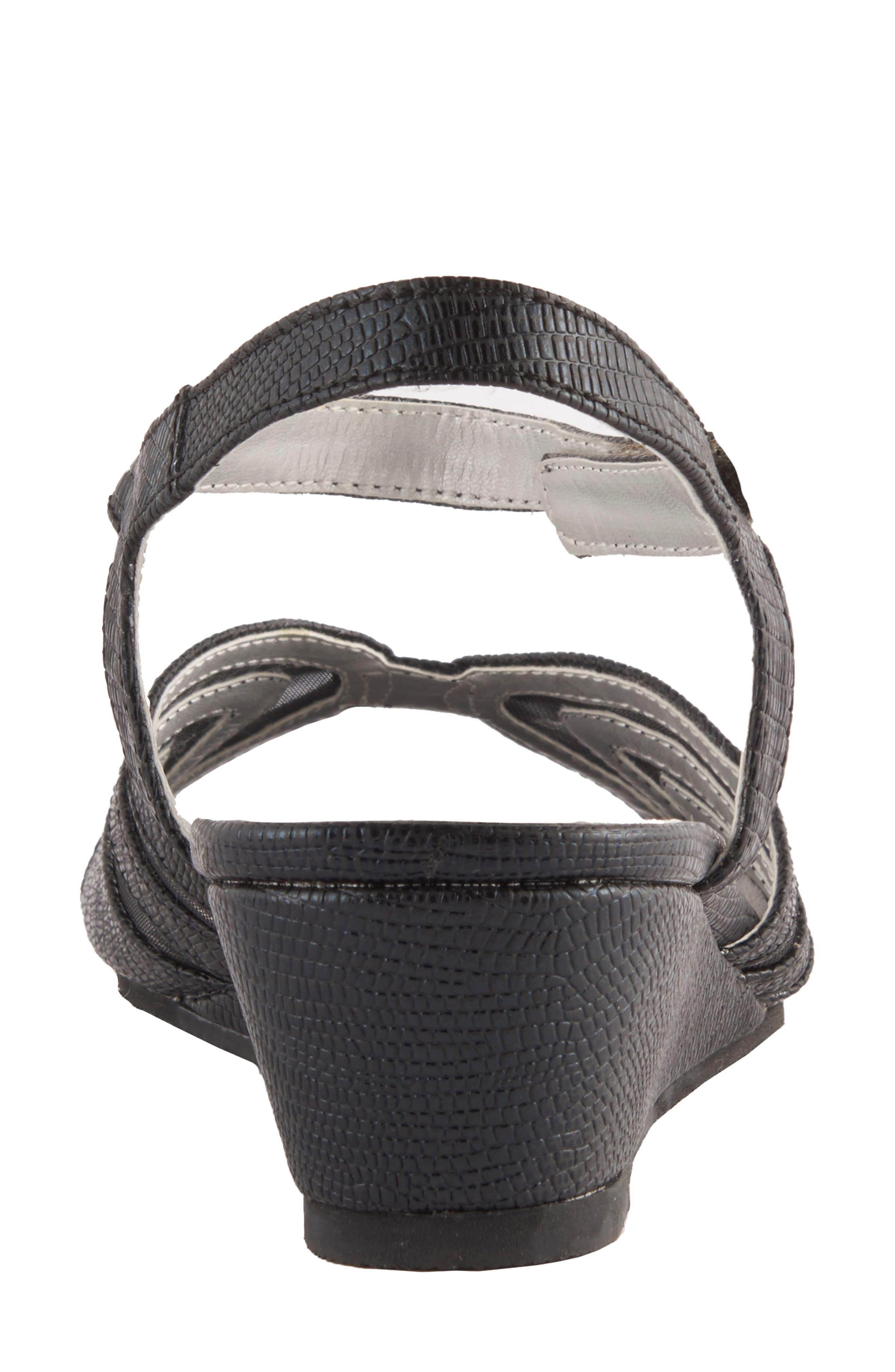 David Tate Admire Lizard Embossed Sandal, Alternate, color, 