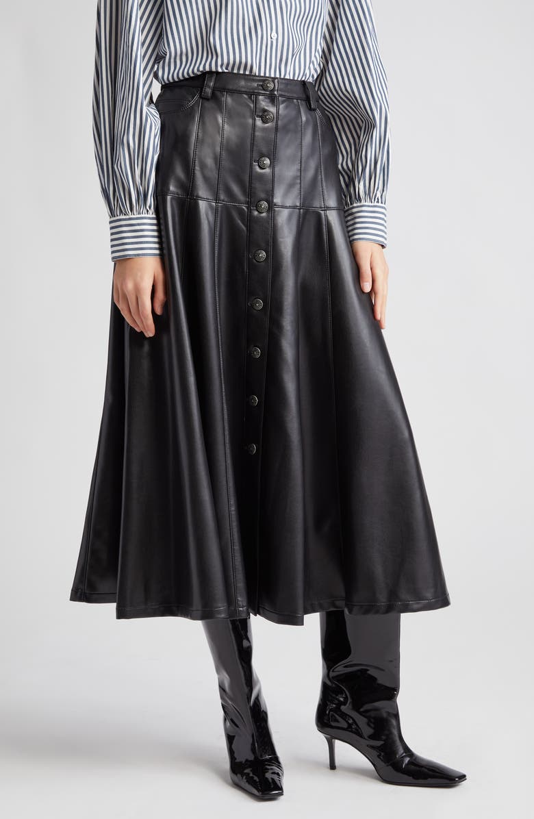 Veena Faux Leather Skirt