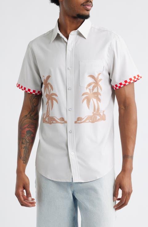 Victory Lap Palm Weekend Short Sleeve Button-Up Shirt