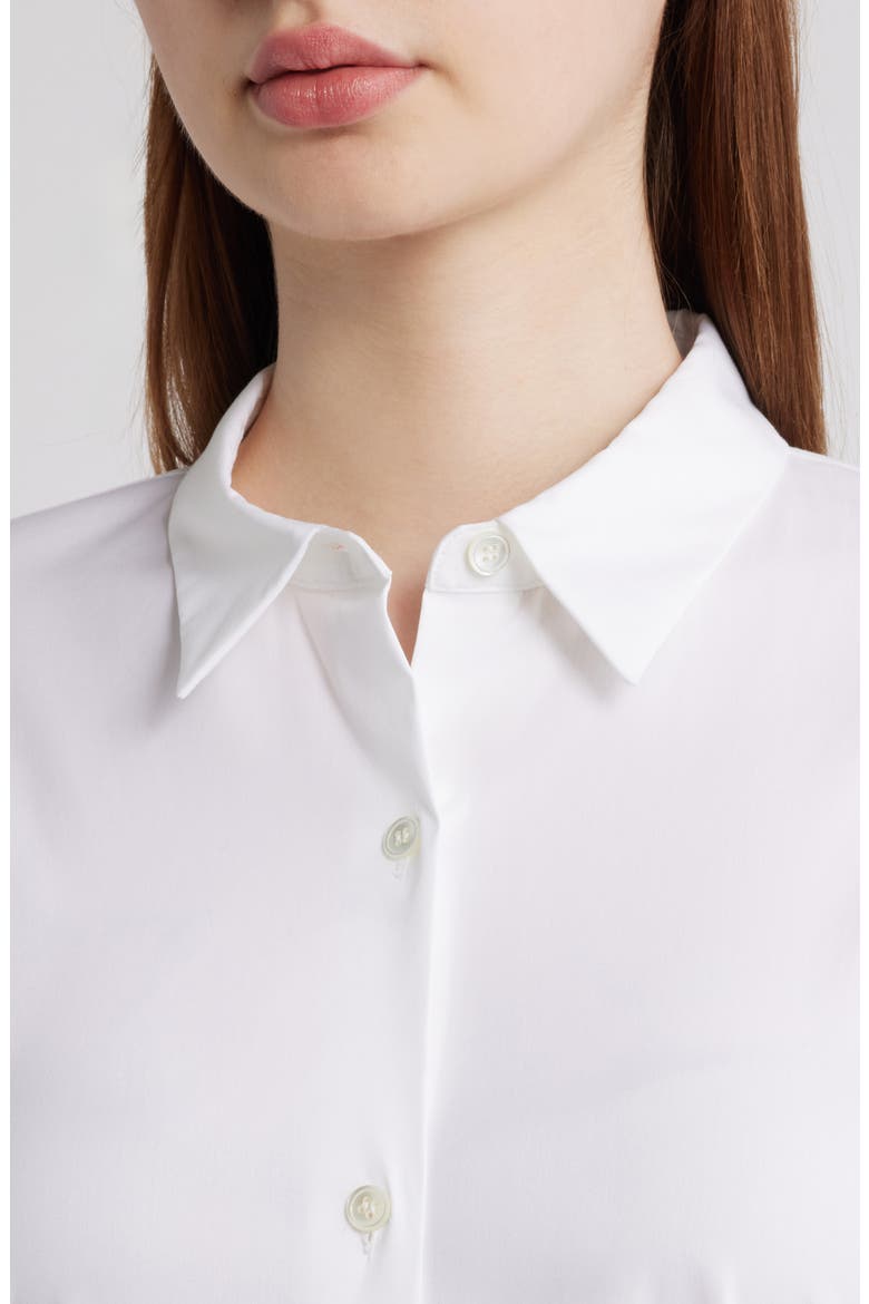 Tenia Cotton Blend Blouse, Alternate, color, WHITE