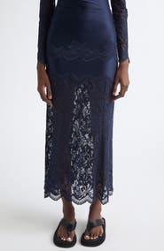 Rabanne Jupe Lace & Jersey Skirt