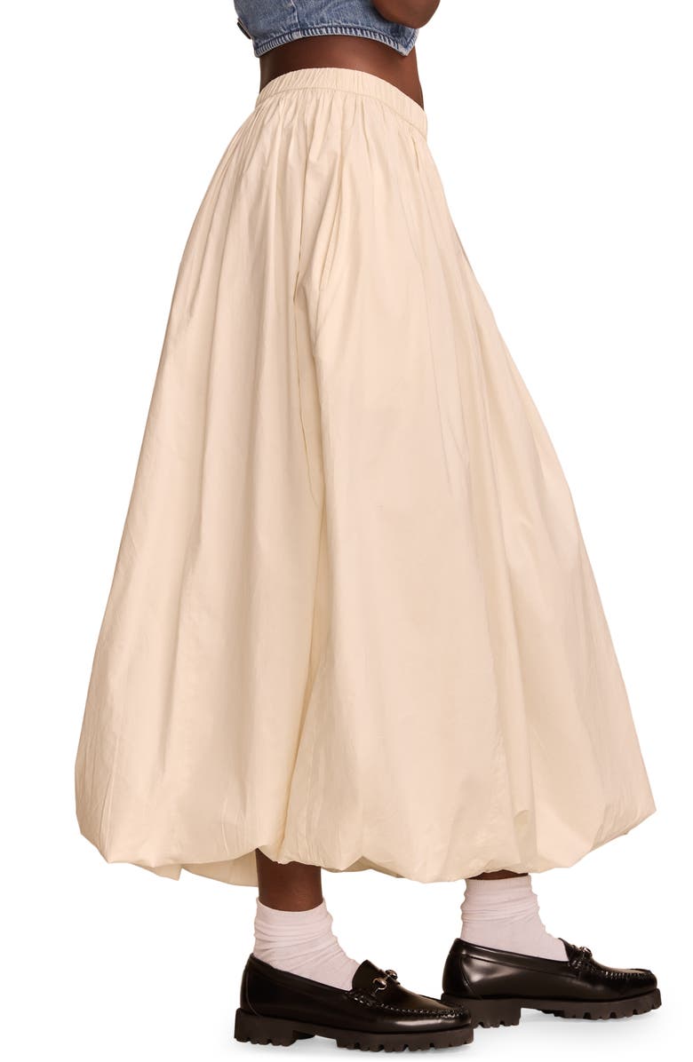 Lucky Brand Cotton Poplin Bubble Hem Maxi Skirt, Alternate, color, 