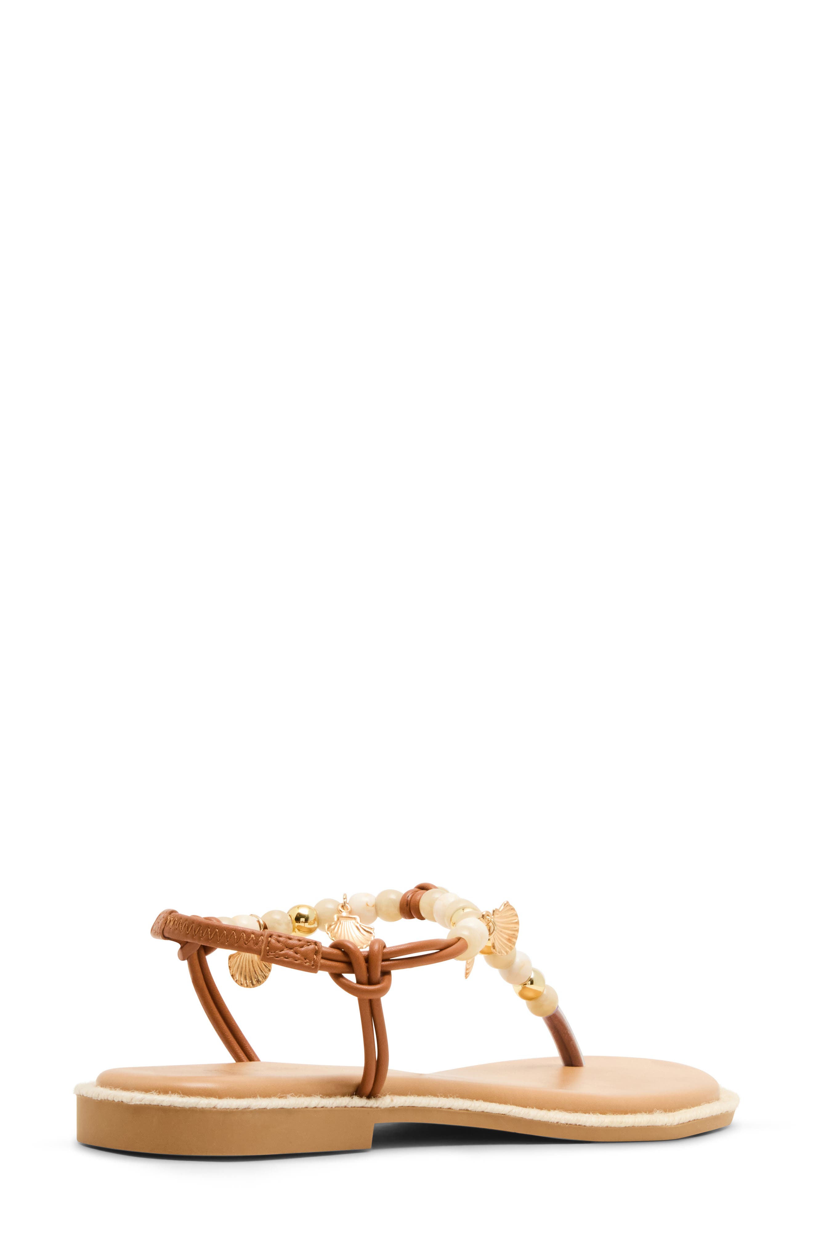 Madden Girl <p>Shells T-Strap Sandal (Women) </p>, Alternate, color, Cognac Multi