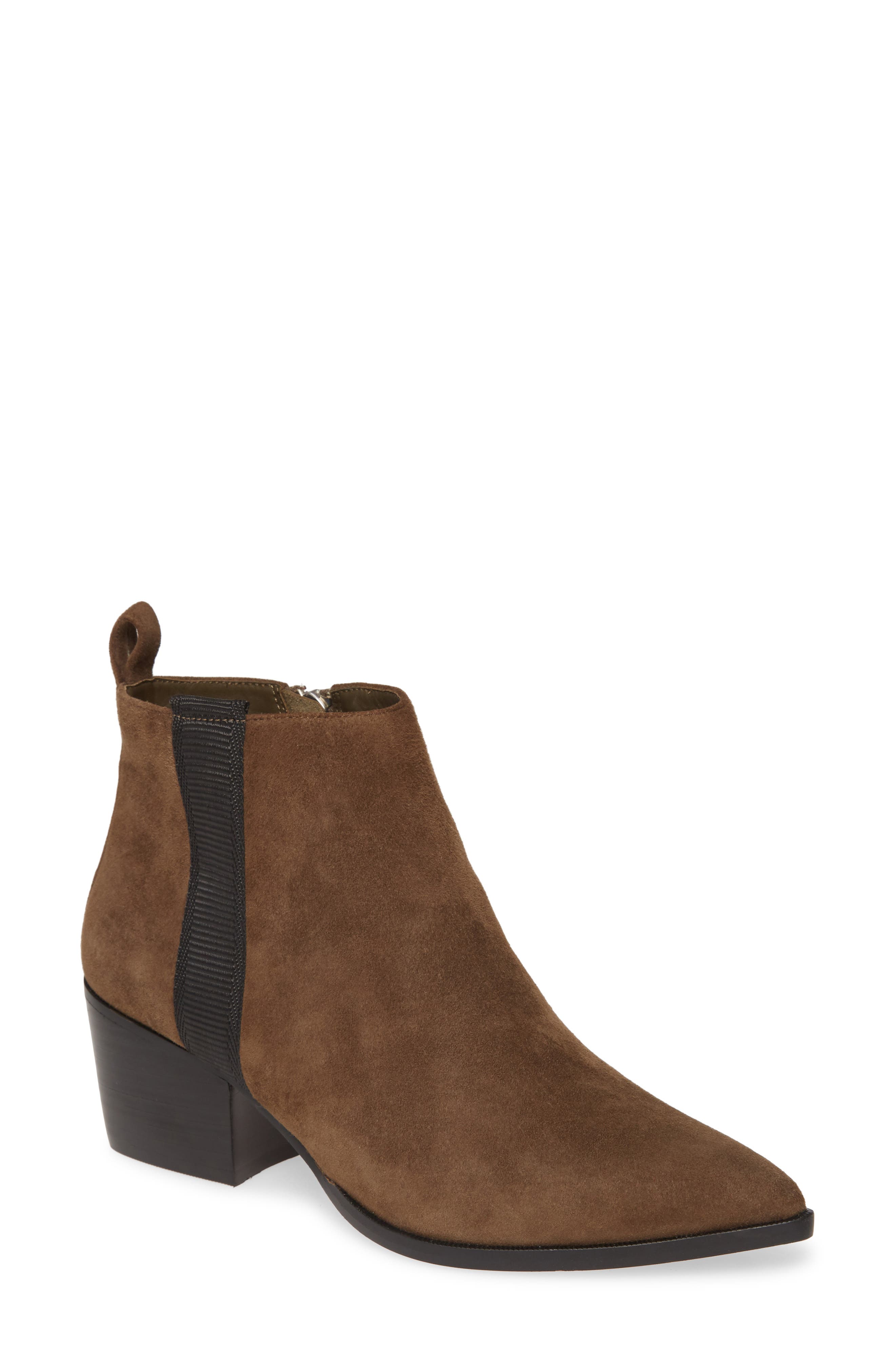 Sevilla II Bootie, Main, color, DARK OLIVE SUEDE