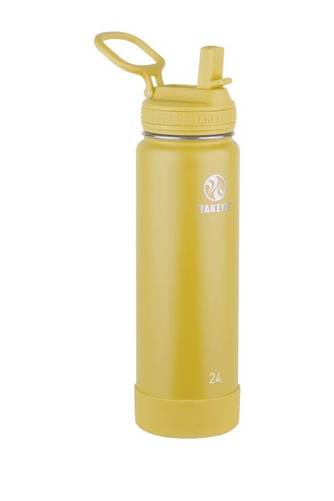 Actives Insulated 24 oz. Stainless Steel Bottle with Straw Lid - Canary