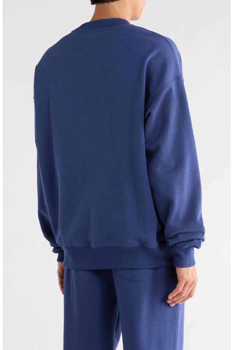 Skate Logo Sweatshirt, Alternate, color, DARK BLUE-WHITE