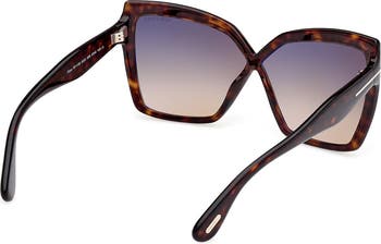 Fiore 63mm Oversize Gradient Butterfly Sunglasses