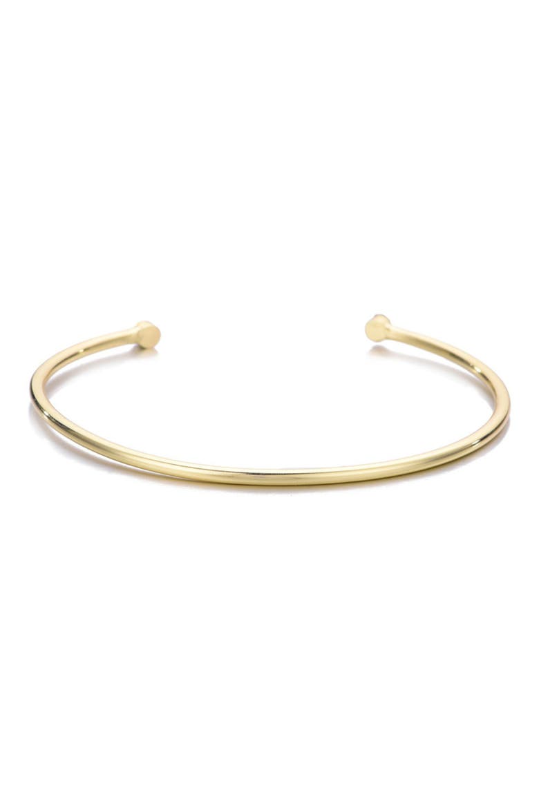 Crystal Endcap Cuff Bracelet, Alternate, color, GOLD