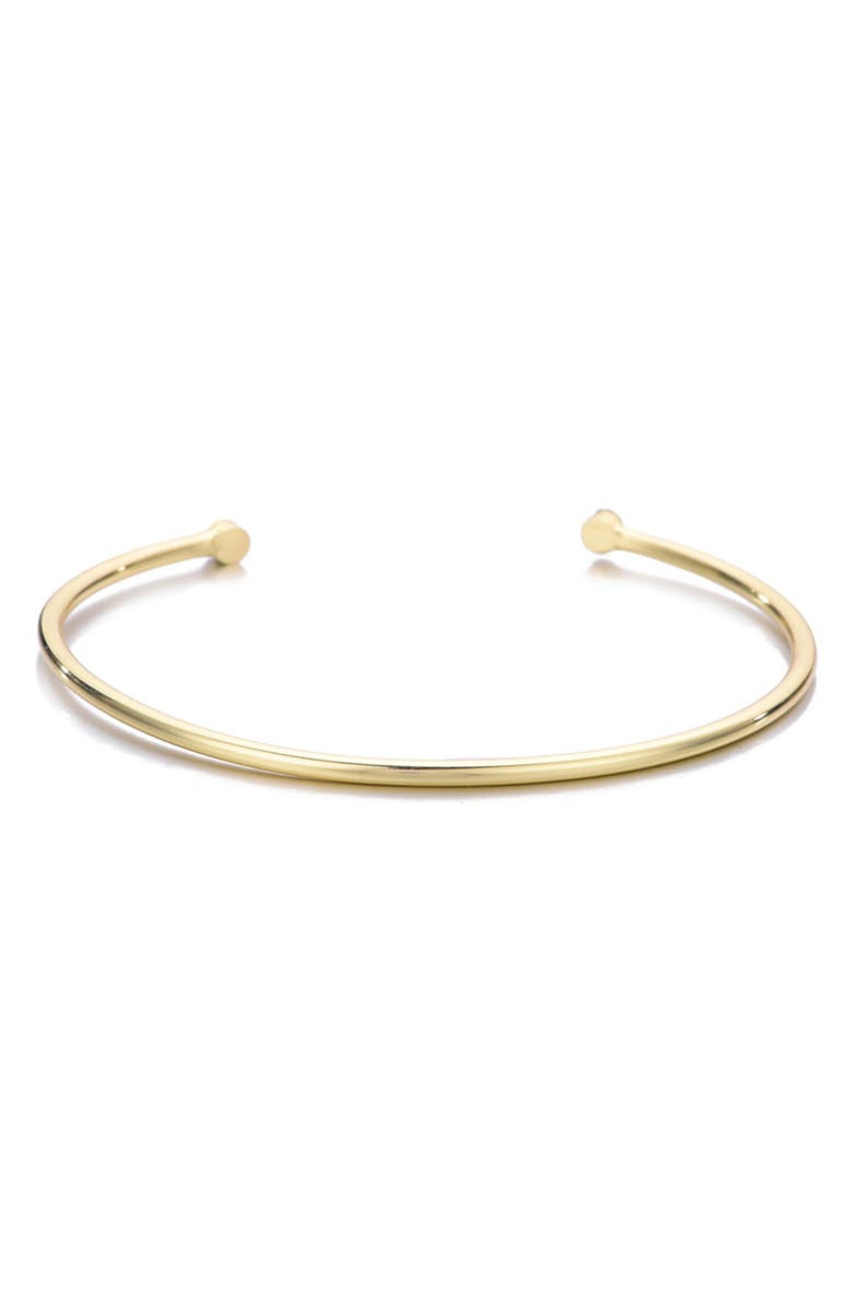 Adornia Crystal Endcap Cuff Bracelet, Alternate, color, Gold