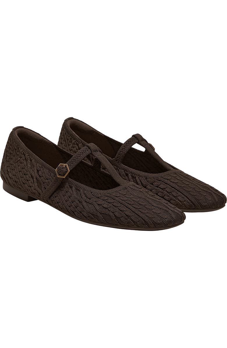 VIVAIA T-Bar Ballet Flats, Main, color, Dark Chocolate