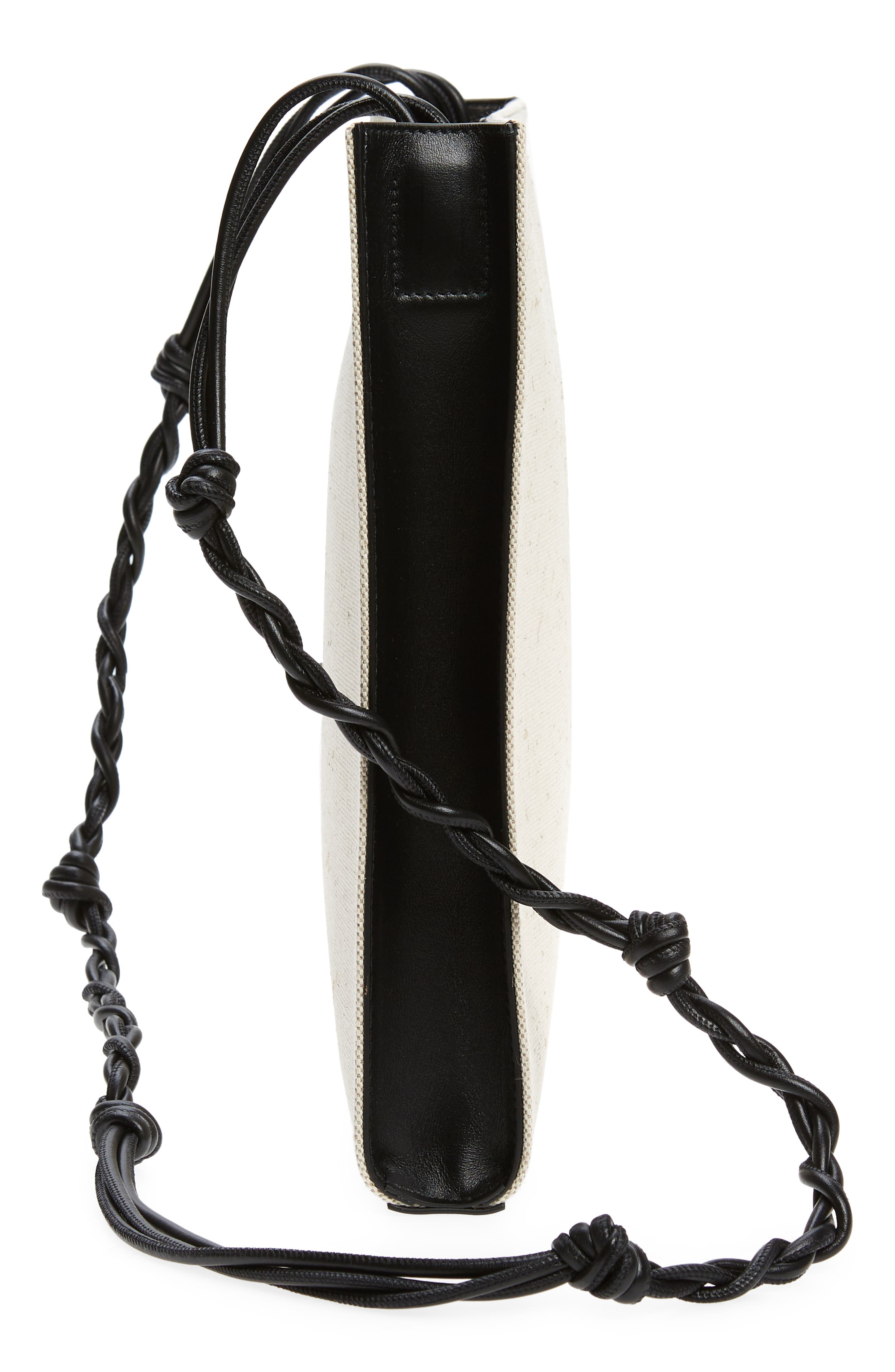 Jil Sander Medium Tangle Canvas & Leather Shoulder Bag, Alternate, color, 