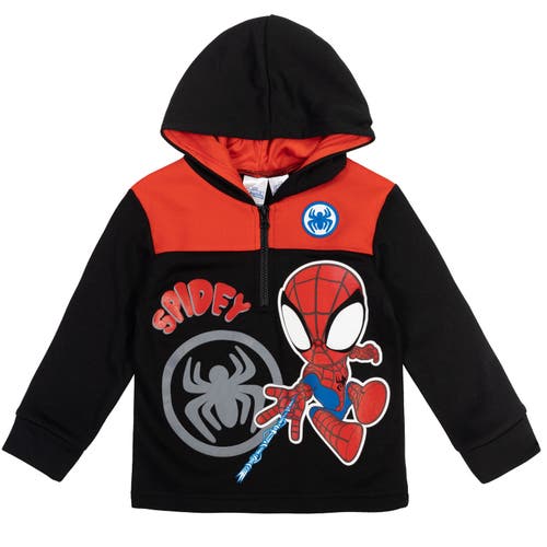 Marvel Spidey And His Amazing Friends Half Zip Hoodie In Animal Print