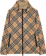 Burberry Check Nylon Hooded Jacket