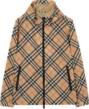Burberry Check Nylon Hooded Jacket