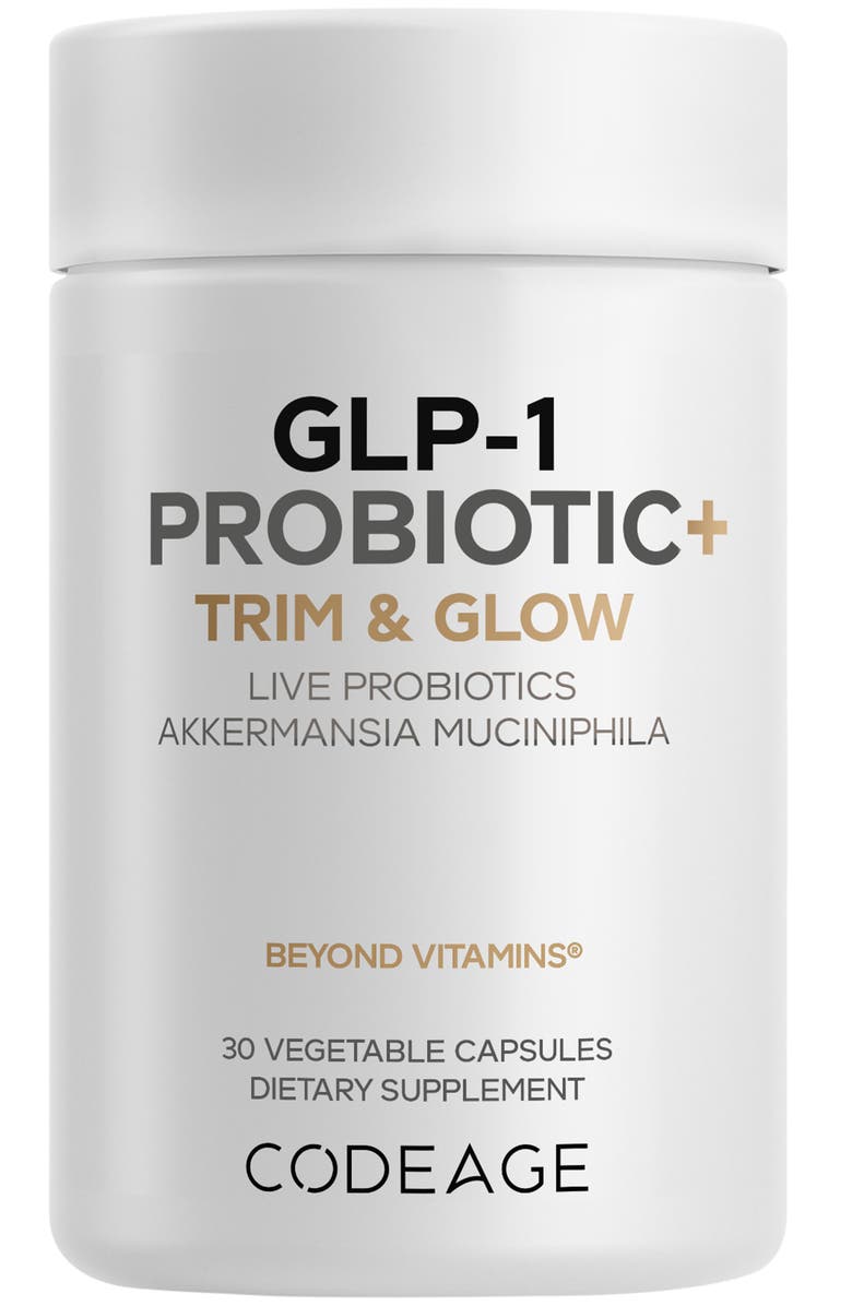 Codeage GLP-1 Probiotic+, Live Probiotics Akkermansia, Chicory Inulin Prebiotics Postbiotics, Main, color, 