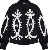 Desigual Appliqué Button-Up Shirt