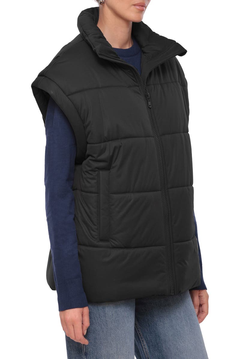 Avec Les Filles Boxy Oversize Quilted Puffer Vest, Alternate, color,