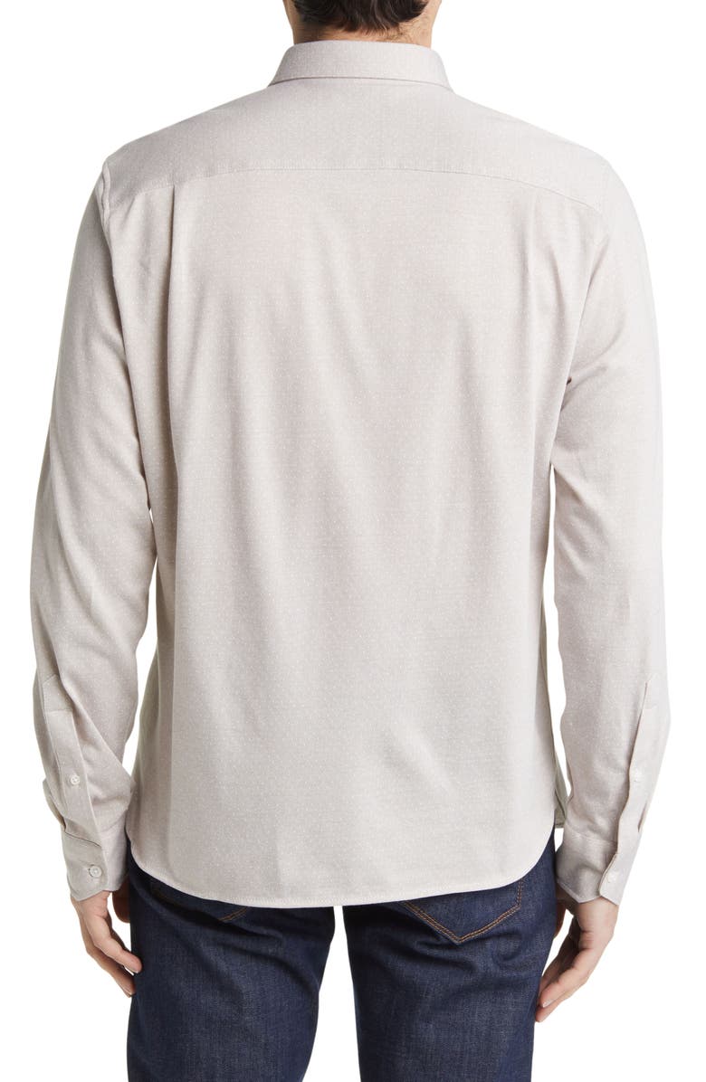 34 Heritage Star Dot Print Cotton Button-Up Shirt, Alternate, color, Simply Taupe