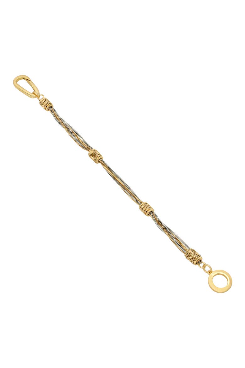 Drape Curb Chain Bracelet, Alternate, color, SHINY TWO TONE