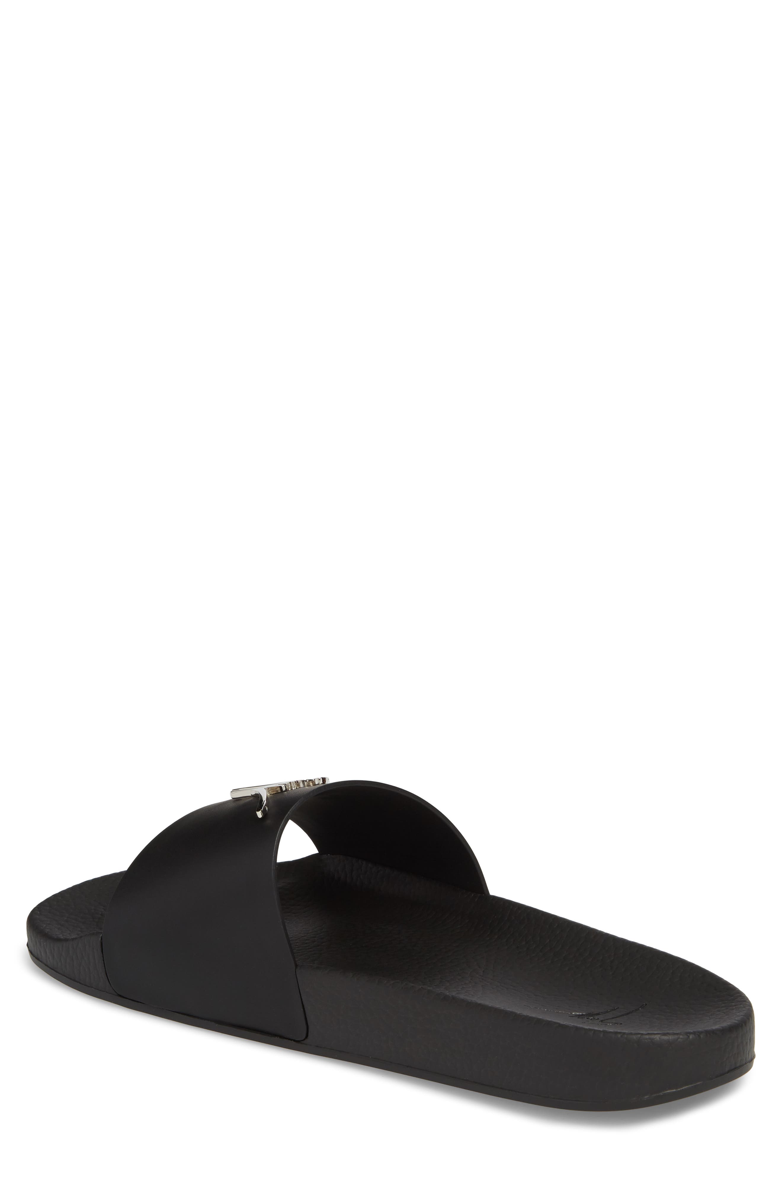 Slide Sandal, Alternate, color, BLACK