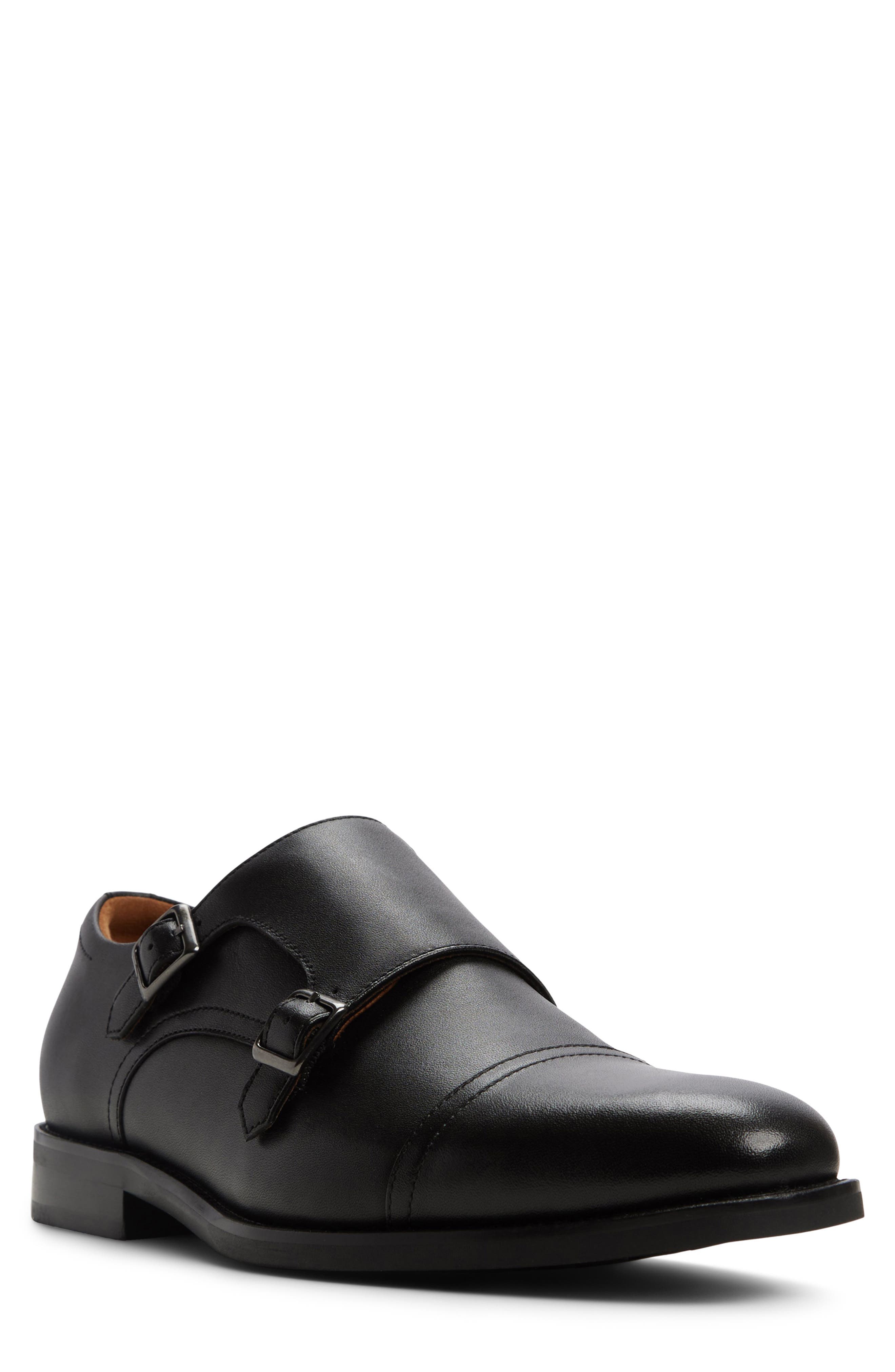 ALDO Argyle Monk Strap Shoe, Main, color, Black