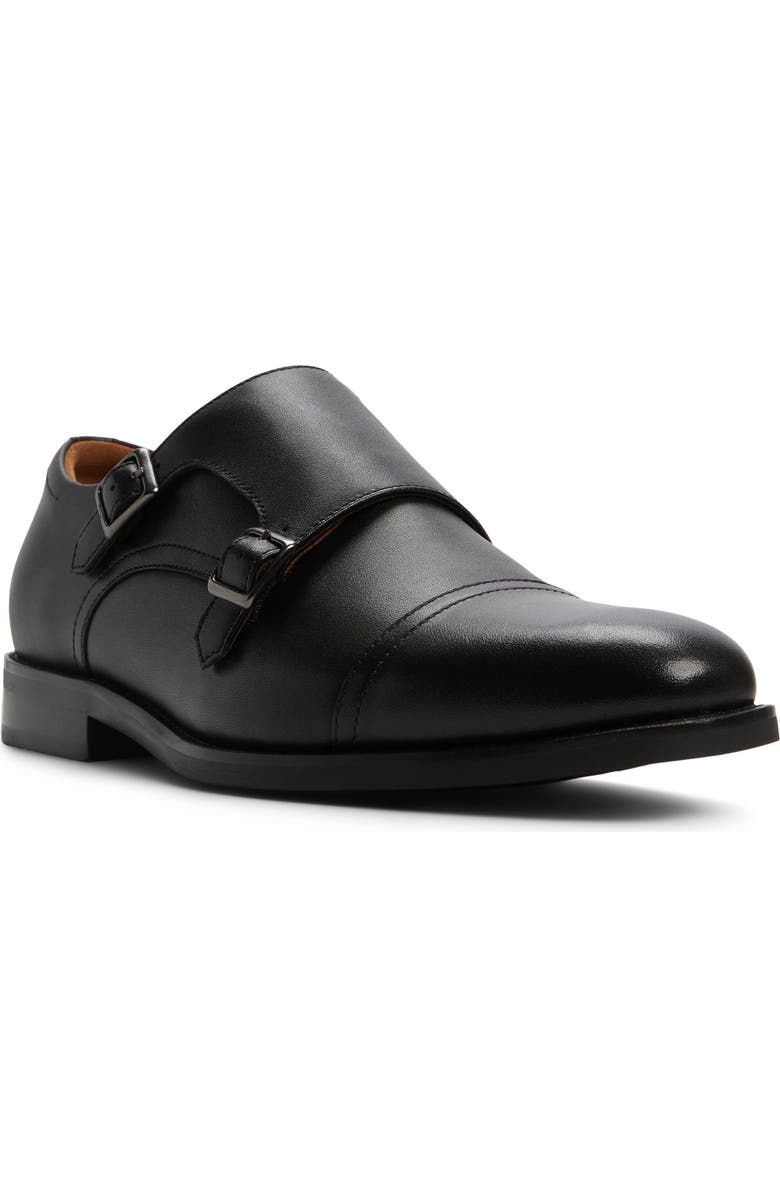 ALDO Argyle Monk Strap Shoe, Main, color, Black