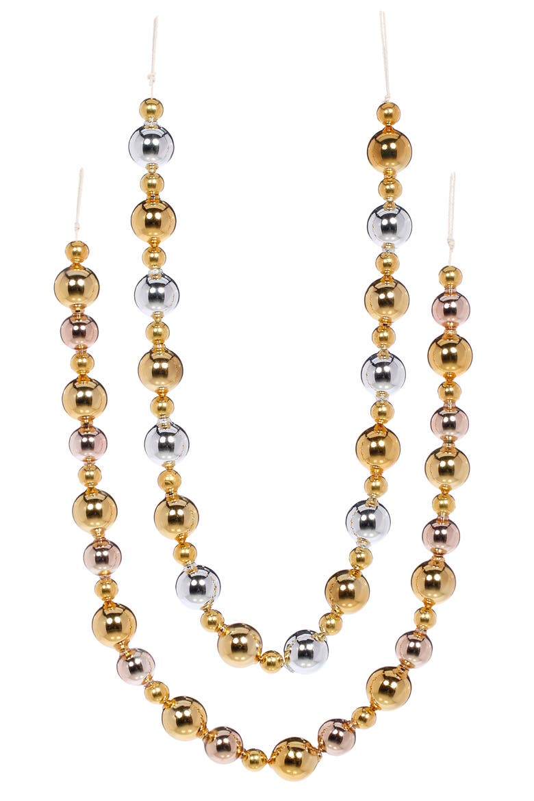 Two-Tone Ball Garland, Set of 2, Main, color, Gold