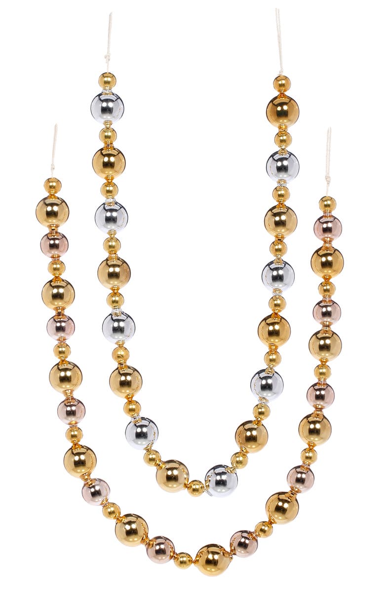 Mark Roberts Two-Tone Ball Garland, Set of 2, Main, color, Gold