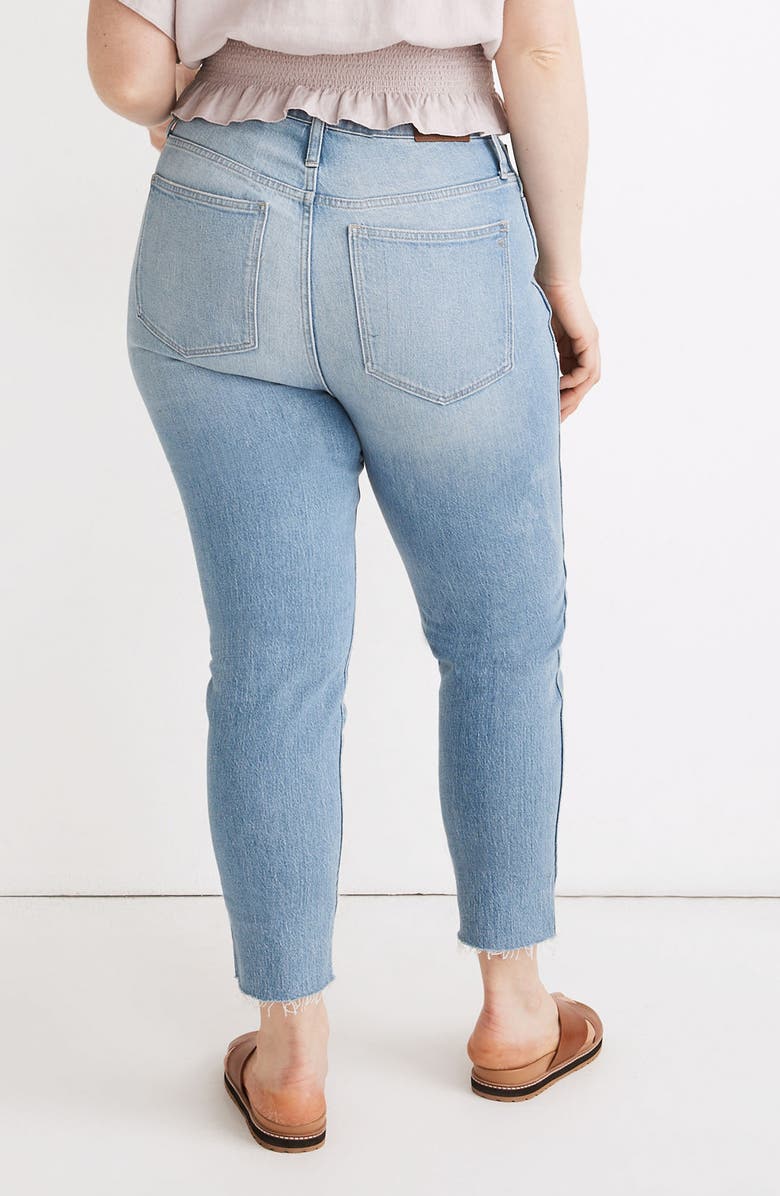 Madewell Raw Hem Stovepipe Jeans, Alternate, color,