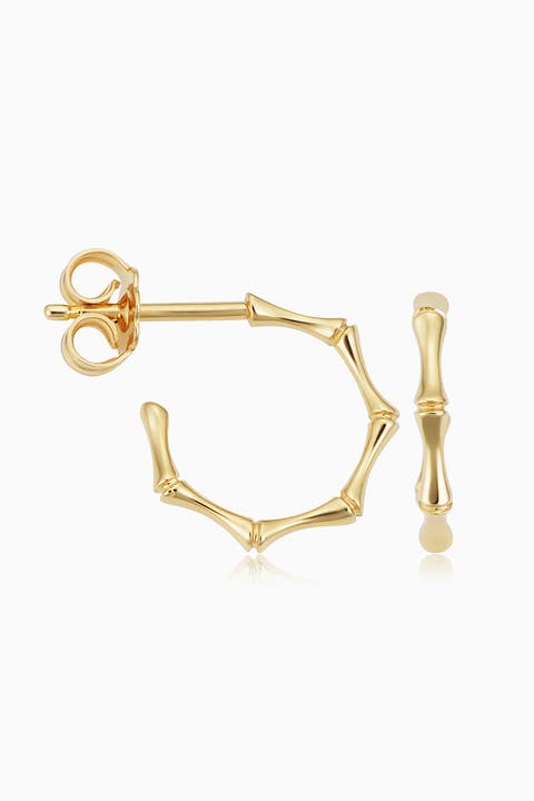 14K Yellow Gold Amalfi Mini Hoops