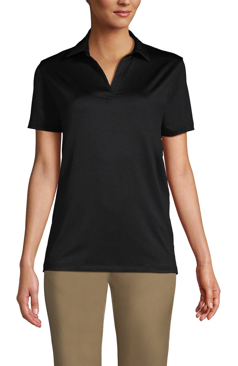 Lands' End Short Sleeve Rapid Dry Sport Neck Polo Shirt, Main, color, 