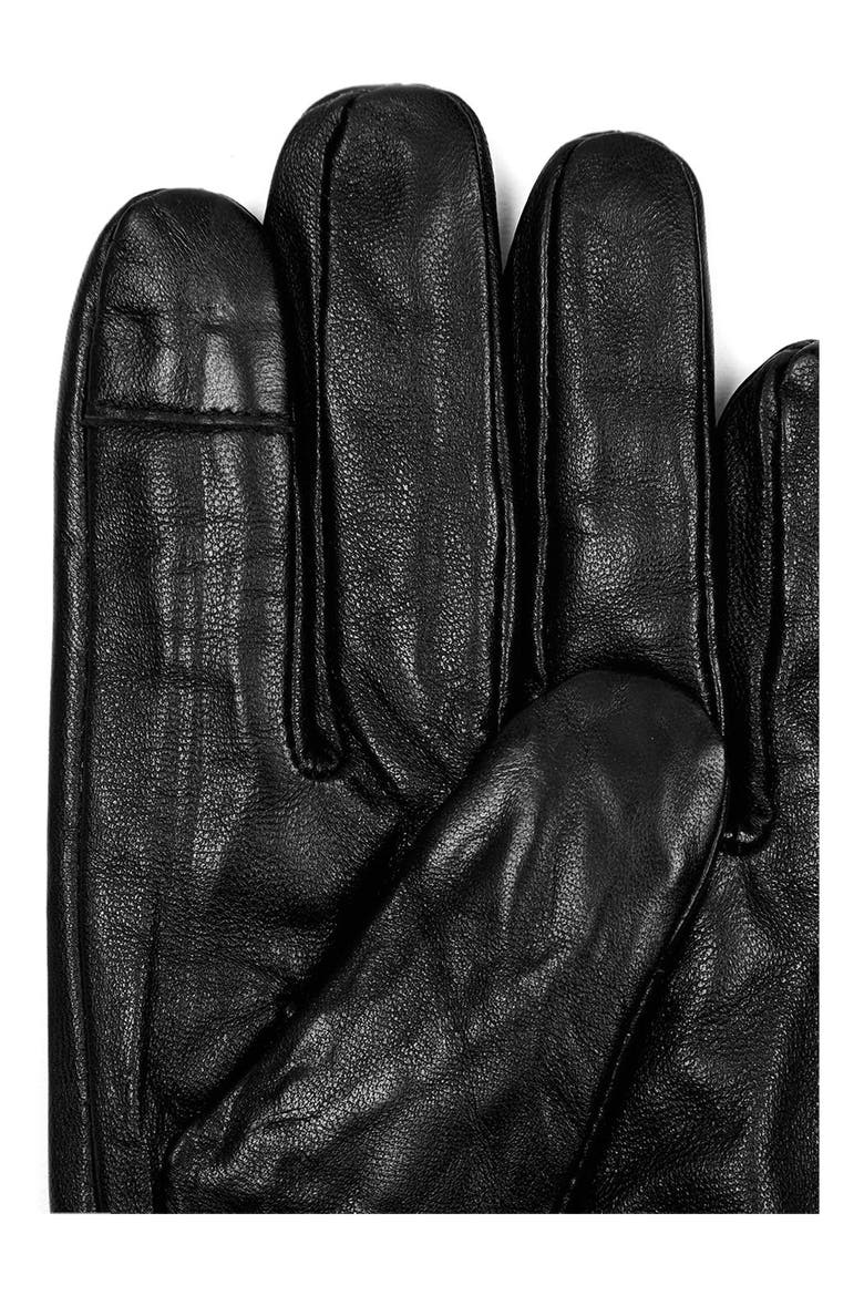 Leather Gloves, Alternate, color, BLACK