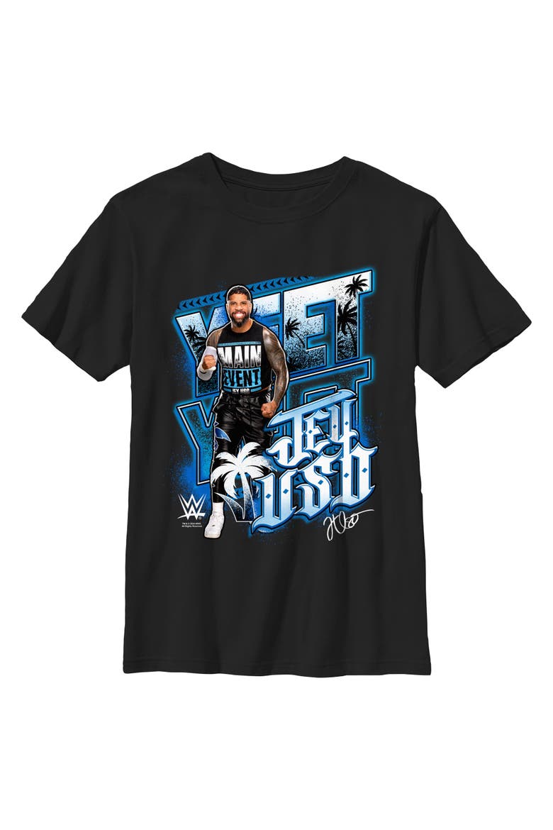 Boys' Tropical Jey Uso T-Shirt, Main, color, Black