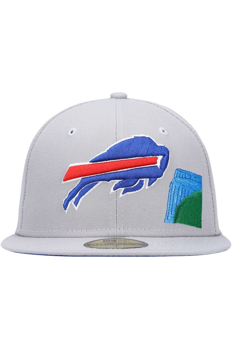 Men's New Era Gray Buffalo Bills City Describe 59FIFTY Fitted Hat, Alternate, color, Gray