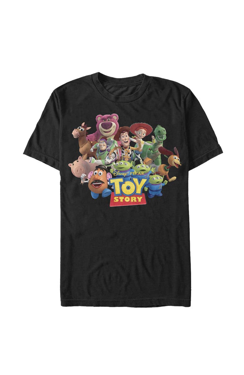 Toy Story Men's Toy Story Character Logo Scene Graphic T-Shirt, Main, color, Black