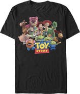 Toy Story Men's Toy Story Character Logo Scene  Graphic T-Shirt
