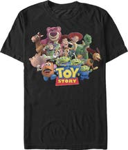 Toy Story Men's Toy Story Character Logo Scene  Graphic T-Shirt