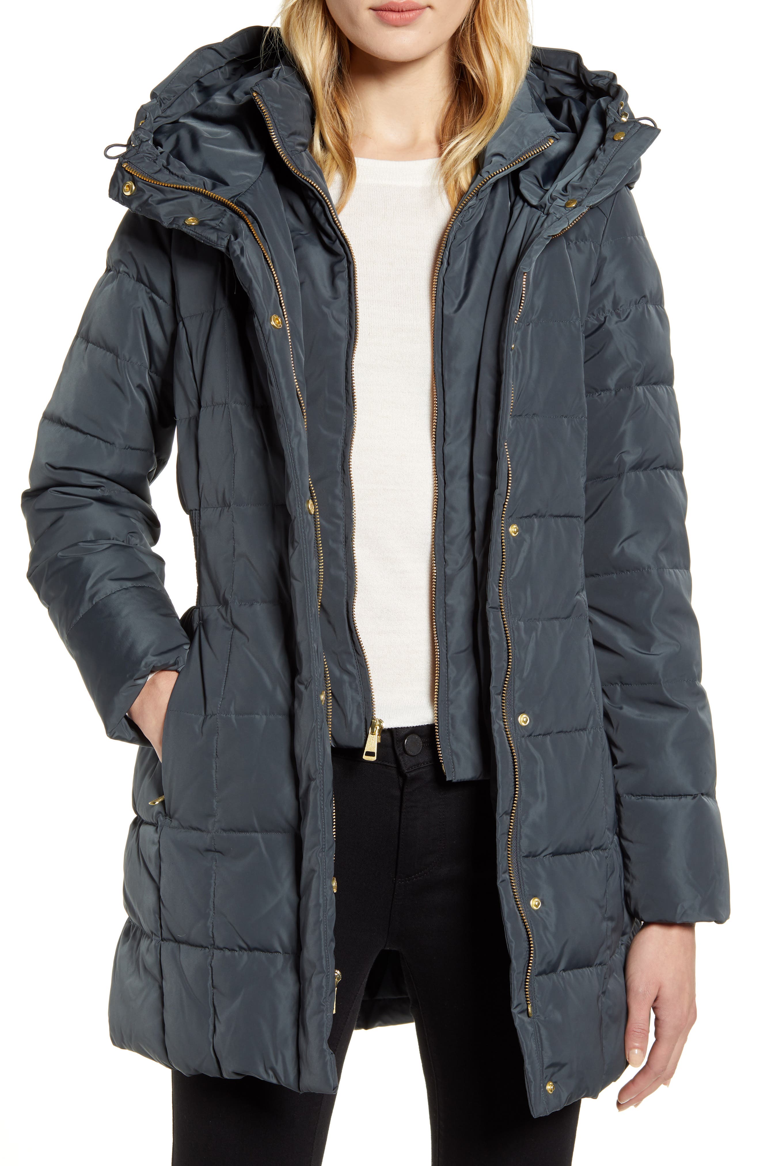 Cole Haan Hooded Down & Feather Jacket