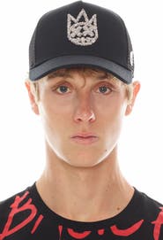 Cult of Individuality Clean Crystal Embellished Logo Trucker Hat
