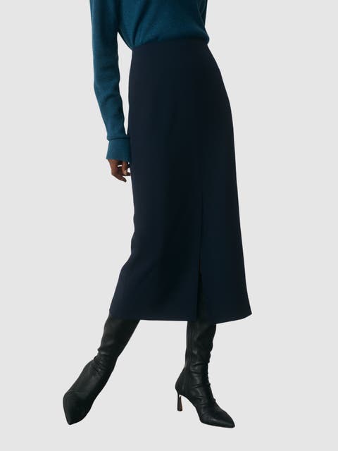 Clever Crepe Doppio Oliena Skirt
