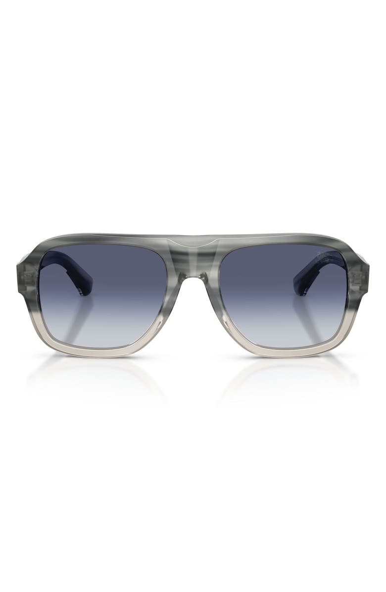 Burberry 55mm Pilot Sunglasses, Main, color, Grey Gradient / Grey Blue