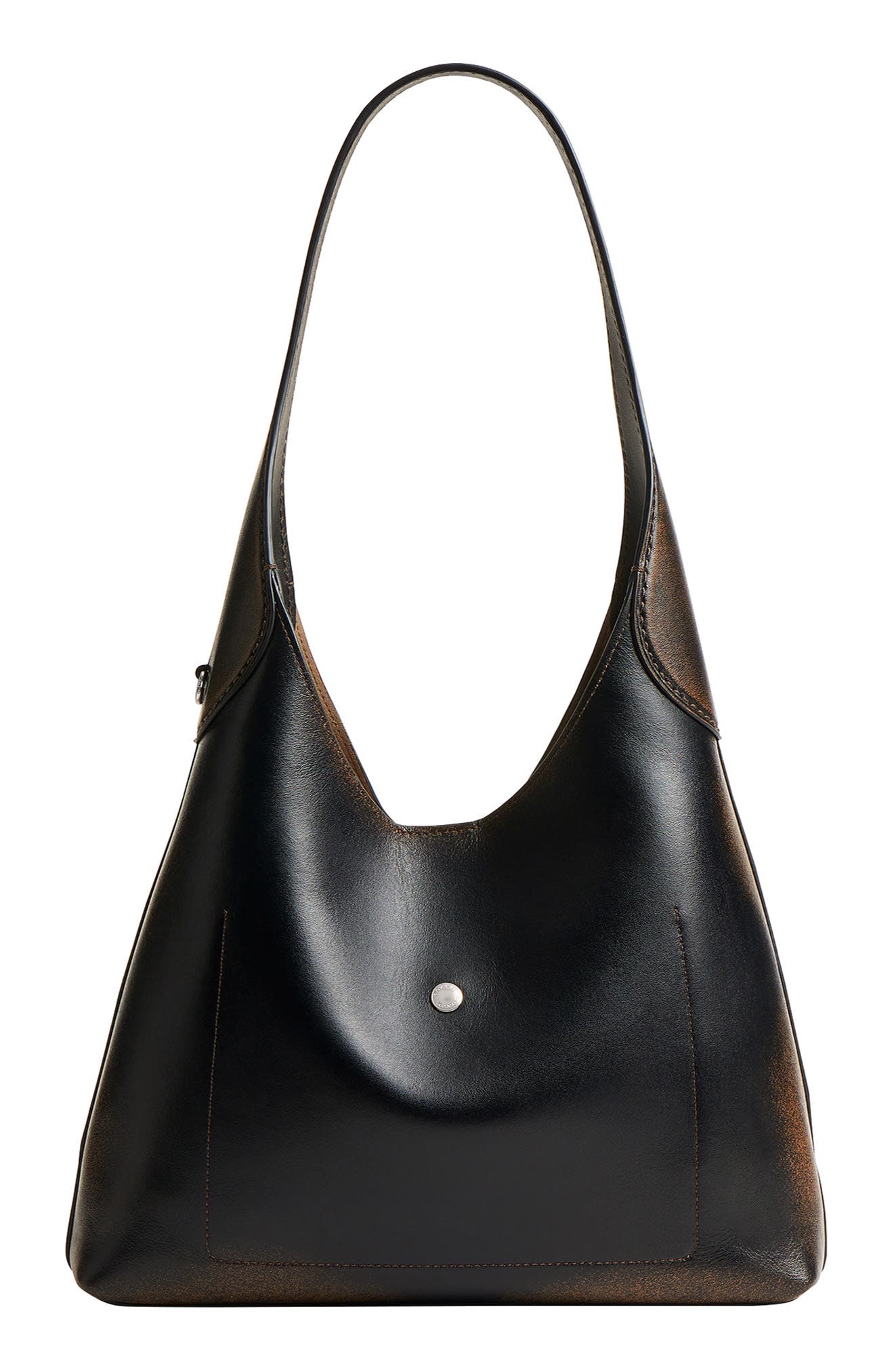 COACH Brooklyn 28 Loved Leather Shoulder Bag, Alternate, color, Lh/Black Brown