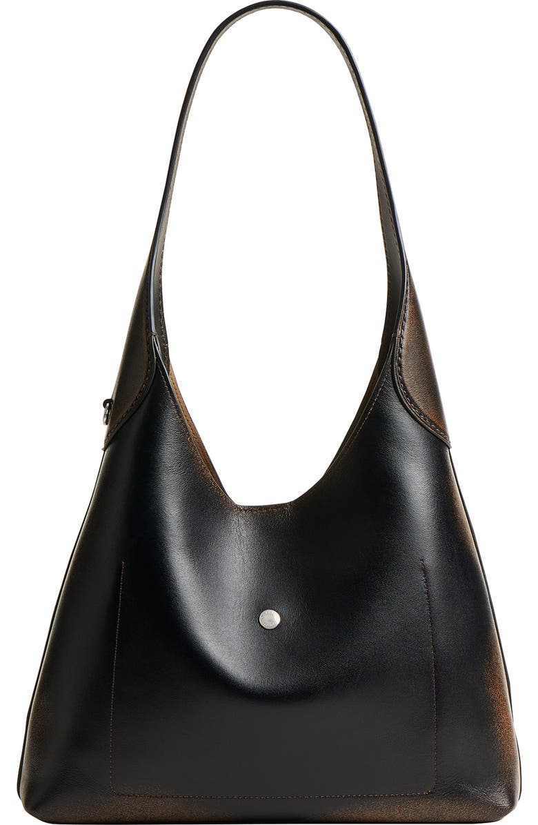 COACH Brooklyn 28 Loved Leather Shoulder Bag, Alternate, color, Lh/Black Brown